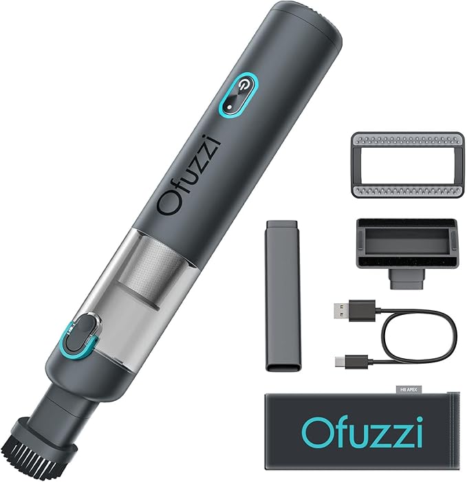 Ofuzzi H8 Apex Car Vacuum Cleaner, Portable Handheld Vacuum with 12000Pa High Power, Ultra-Lightweight 1.2lbs, USB-C Fast Cha