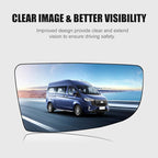 Passenger Side Lower Mirror Glass with Backing Plate Replacement for 2015-2022 Ford Transit T150 T250 T350 & MK8 - Wide Angle Convex Blind Spot Lens, Clip-On Install (Non-Heated)
