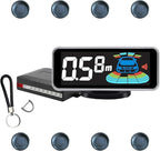 Backup Parktronic System Car Auto Vehicle Reverse with 8 Parking Sensors kit, LCD Display, Distance Detection (Meter/Foot Swi