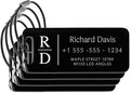 Personalized Luggage Tags for Suitcases 4 Pack - Stainless Steel Custom Luggage Tags for Backpacks & Bags, Sturdy, Waterproof