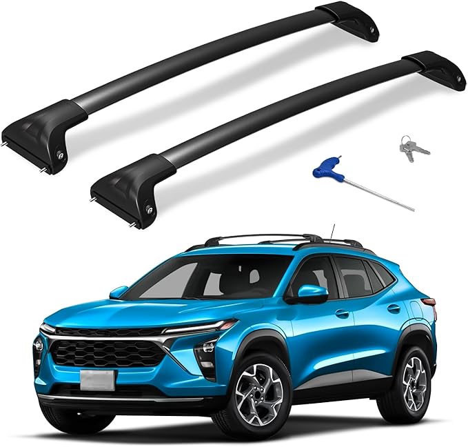 300lbs Lockable Roof Rack Cross Bars Compatible with 2023 2024 2025 Chevrolet Chevy Trax 2RS ACTIV LT, Aluminum Roof Rails Crossbar for Cargo Carrier Luggage Kayak Canoe Snowboard