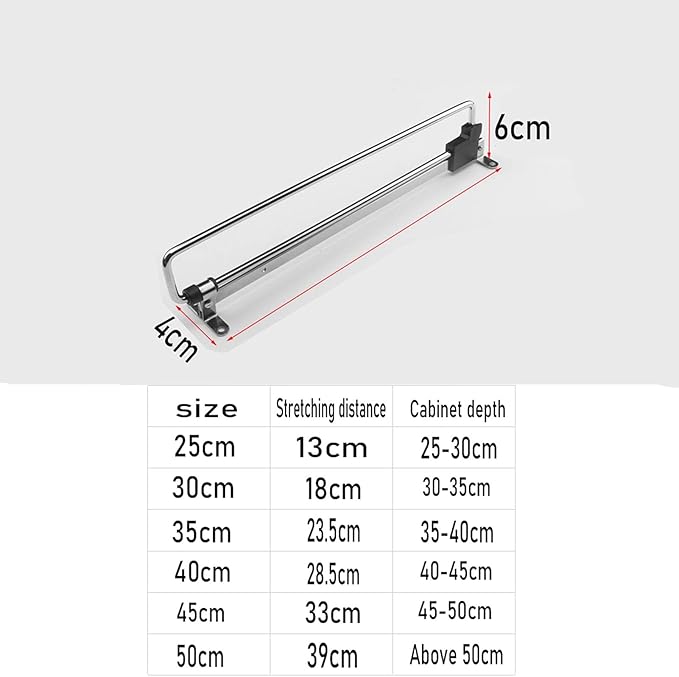 Wardrobe Chrome Pull Out Retractable Wardrobe Clothes Hanger Rail Towel Coat Racks Closet Rod, Extending Rail, Clothes Storag