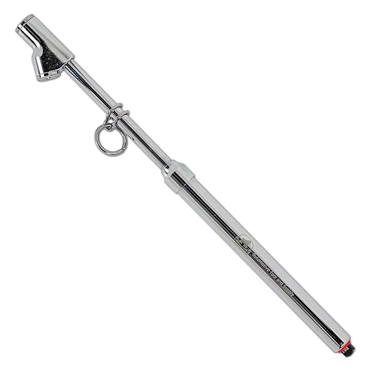 Silverback Automotive Professional Straight-On Dual Foot Commercial Truck Tire Pressure Gauge with Polished Chrome Finish. Heavy Duty Black Metal Bar Stick Gauge Range 10-150 PSI in 2 PSI Increments