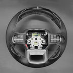 MEWANT Steering Wheel Covers for Ford F-150 2021-2023 / F-150 Lightning 2022-2023 Hand-Stitched F150 Steering Wheel Wrap