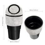 Bling Rhinestone Auto Garbage Can Car Trash Can with Lid Mini Garbage Bin for Automotive Car, Home, Office, Kitchen, Bedroom (White)