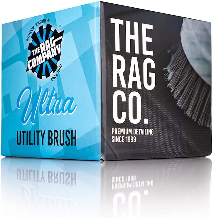 The Rag Company - Ultra Utility Brush - Car Wash Brush - Soft Nylon Bristles Perfect as an Interior, Wheel, or Tire Rim Clean