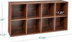 Best Choice Products 8-Cube Storage Organizer, 11in Shelf Opening, Bookcase, Display Shelf, Customizable w/ 3 Removable Back 