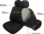 Pariitadin Car Seat Covers Front Pair, Washable and Breathable Seat Covers for Cars, Universal Fit Car Interior Covers for Mo