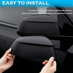 YHCDSEA Rearview Mirror Guard Cover for Tesla Model Y Juniper, Side Mirror Cover Exterior Accessories fit for Model Y Juniper 2025 2026 (Matt Black)