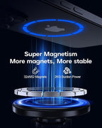 UBeesize Gym Magnetic Phone Holder, 1-Sec Install 360° Adjustable Ball Joint and Durable Base, Dual Magnetic Phone Mount with Smartphones, Works on Any Surface (Metal Plate and Ring Included)