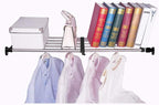 Hershii Expandable Closet Tension Shelf Rod Adjustable Metal Storage Rack Cabinet Organizer DIY Divider Separator Shelves for