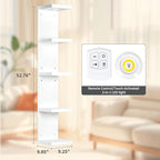 Garvee 5-Tier Heavy Duty Wall Mounted LED Floating Shelves, Remote Control Storage Shelf for Home Office Collectibles Books D