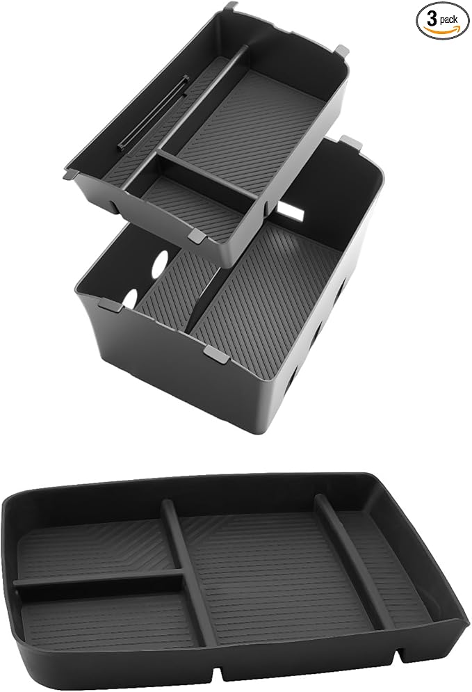 LUWU Center Console Organizer Compatible with 2026 Hyundai Palisade Calligraphy Accessories Palisade LX3 2026 Accessories Armrest Console Organizer & Armrest Lower Storage Tray 3PCS (ONLY for 7-Seat)