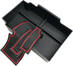 2024 2025 2026 Crosstrek Center Console Organizer for Subaru Crosstrek (Base/Premium/Sport/Limited/Wilderness), 2025 Crosstrek Console Tray 2026 Crosstrek&Impreza Accessories (with Red Mats)