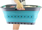 SAMMART 42L (11 gallon) Collapsible Plastic Laundry Basket - Foldable Pop Up Storage Container/Organizer - Portable Basket - 