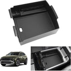 LUWU 2025 Tucson Accessories for 2025 2026 Hyundai Tucson Hybrid [Electronic Shift] Center Console Organizer Armrest Storage Box Armrest Console Organizer Insert Tray Black(NOT FOR 2025 SEL/SE/XRT)