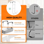 FYY Over The Door Hooks - 4 Pack Heavy Duty Dual-Hook Organizer Hanger with Non-Slip Rubber for Towels, Clothes, Hats & Bags 