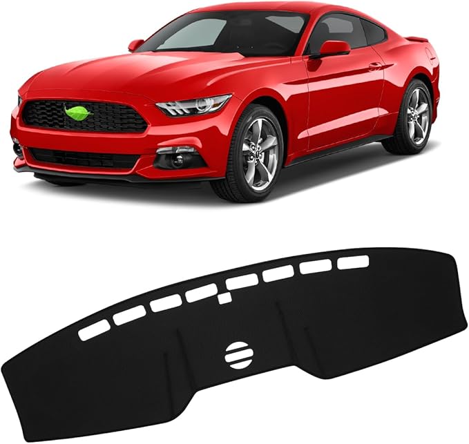 FIILINES Dash Cover for Ford Mustang 2015-2023 (Not Fit Mach-e), Dashboard Mat Mustang Accessories Dash Mat Sunshade Nonslip 