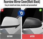 Model Y Side Mirror Cover, Mirror Cap 2 PCS Matt Black Rearview Mirror Cover for Model Y (2021-2024)