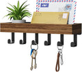 Key Holder Wall Mount Adhesive Magnetic - Hanging Key Hooks with Mail Organizer Tray for Wallet House Accessories - Keys Hang