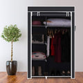 64" Portable Closet Storage Organizer Wardrobe Clothes Rack,Covered Garment Rack,Steel Tube Clothes Storage Organizer,Freesta