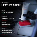 Dr. Beasley's Leather Cream 8 oz - Elite Leather Care Solution, Protects & Rejuvenates Leather Auto Interior, UV Inhibitors, 