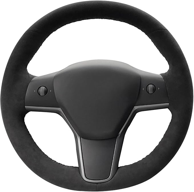MEWANT Tesla Hand Stitched Steering Wheel Cover for Model 3/Y Accessories