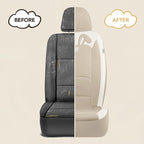 PIC AUTO Car Seat Covers, Cute Rabbit Premium Beige Leather Seat Covers, Universal Fit Front Seat Covers for Cars, Trucks, SU