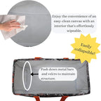 NGIL Extra Large Utility Tote Reusable Grocery Bag Oversized Collapsible for Groceries, Storage, Picnic, Beach (Camo-orange)