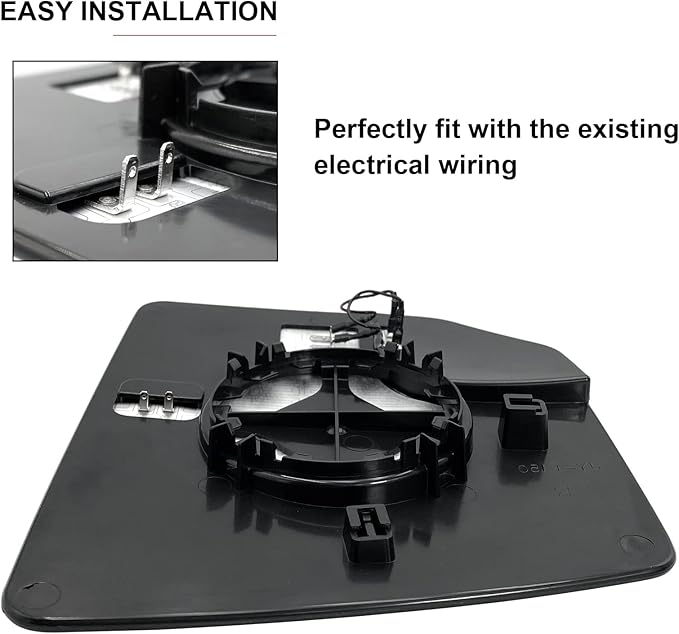 Ford F150 Left Side Heated Blind Spot Mirror - Convex Glass with Rear Holder FL3Z17K707L