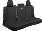CAT PU Leather Rear Bench Seat Cover – Black, 60/40 Split Fit for Cars, Trucks, SUVs – Waterproof, Scratch-Resistant, Semi-Un