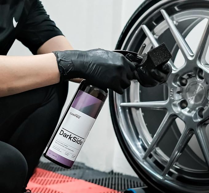 CARPRO DarkSide - Tire & Rubber Sealant, Hydrophobic & Self-Cleaning, Satin Black Shine, UV Protection, Revives Dull Faded Ru