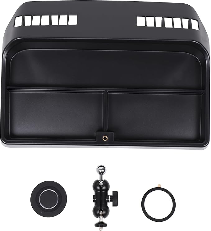 Aunginsy Center Console Dash Storage Tray with Magnetic Suction Phone Holder Compatible with Hummer H3 2005-2009, Dashboard Multi-Functional Mobile Phone Mount Storage Box Organizer Tray Accessories