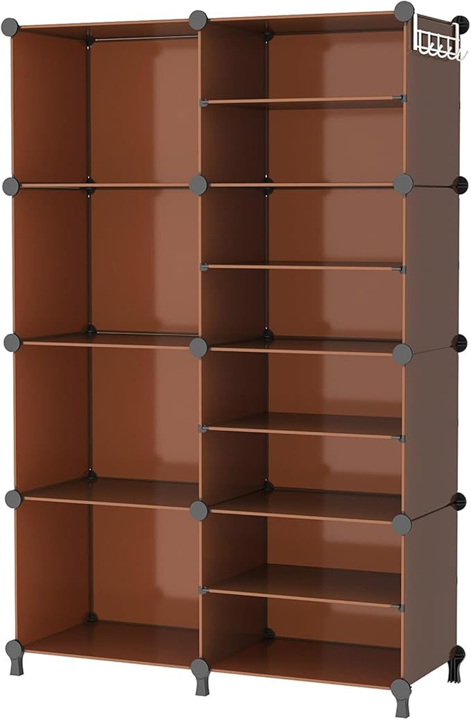 AWTATOS Closet Organizer 8 Cube Storage Shelves Clothes Organizers Closet Storage Stackable Cubby Shelving for Closet Bedroom