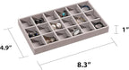 Frebeauty Jewelry Organizer Tray,Stackable Velvet Jewelry Trays,Drawer Inserts Earring Organizer For Women Jewelry Storage Di