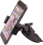 Car Mount CD Slot Holder Compatible with iPhone 16e, Cradle Swivel Dock Strong Grip CD Player Slot