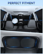 8PCS Window Shades for Ford Explorer(2011-2019) Accessories – Full Coverage Sun Shade for Side Windows, Rear Triangular & Windshield – UV Protection & Privacy for Camping, Napping, Relaxing