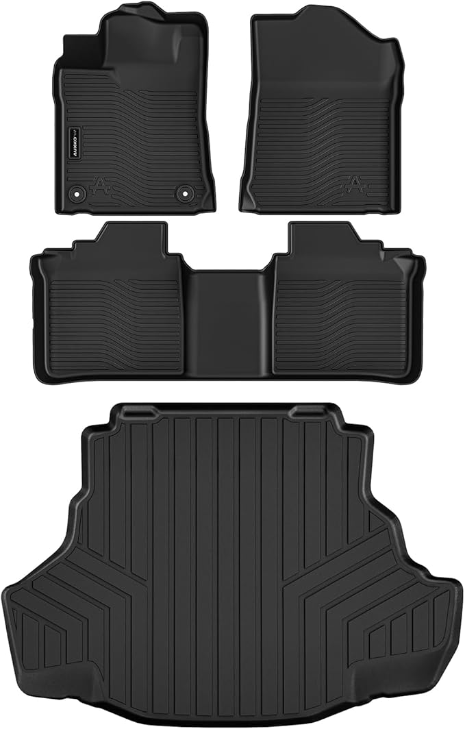 Auxko All Weather Floor Mats Cargo Mat for Toyota Avalon 2013 2014 2015 2016 2017 2018 (not for Hybrid) All Season TPE Accessories Guard Odorless Anti-Slip Floor Liners Trunk Mat