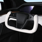 Steering Wheel Cover for Tesla Yoke Steering Wheel Cover Customzied for Tesla Model S 2021-Present/Model X 2021-Present Accessories,Anti-Slip,Comfortable Grip,Breathable,Matte White