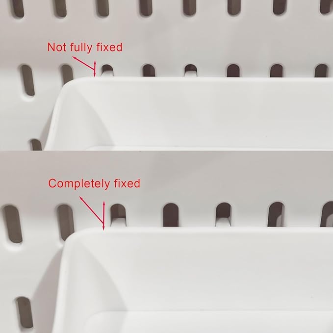 PSLER White Peg Board 4pcs 12″×12″ White Peg Board Organizer with Accessories &Hooks