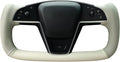 MEWANT Steering Wheel Cover for Yoke Style Steering Wheel for Tesla Model S 2021-2023 / Model X 2021-2023 Hand-Stitched Steering Wrap