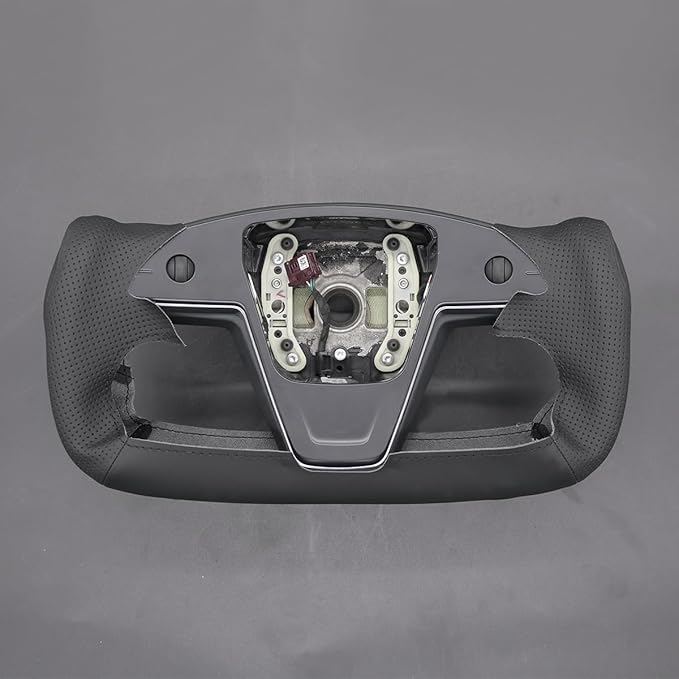 MEWANT Hand Stitched Tesla Model S Yoke Steering Wheel Cover Wrap for Tesla Model S 2021-2023 / Model X 2021-2023 Tesla Yoke Steering Wheel Accessories