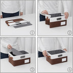 PRANDOM Foldable Storage Bins with Handles [3-Pack] Fabric Collapsible Storage Boxes Baskets Cubes Containers with Handles fo