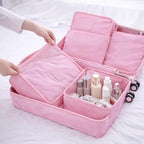 6 Set Travel Packing Cubes for Luggage – Laundry Pouch Organizer Bags, Lightweight Storage Pouches for Clothes, Shoes, and To