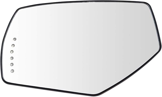 TRQ Driver Side Mirror Glass Heated Compatible with 2014-2016 Chevrolet Silverado GMC Sierra 1500 2015-2016 2500 HD 3500 HD w