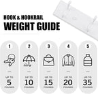 Badiano Wooden Coat Rack, Wall-Mounted Organizer for Closet, Entryway, Hallway, Foyer, Bedroom, Heavy Duty Double Hooks for H