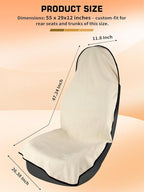 Universal Car Seat Cover Towel, Waterproof Washable Sweat Protection for Front Bucket Seats, Non-Slip Fit, Fits Cars SUVs Tru