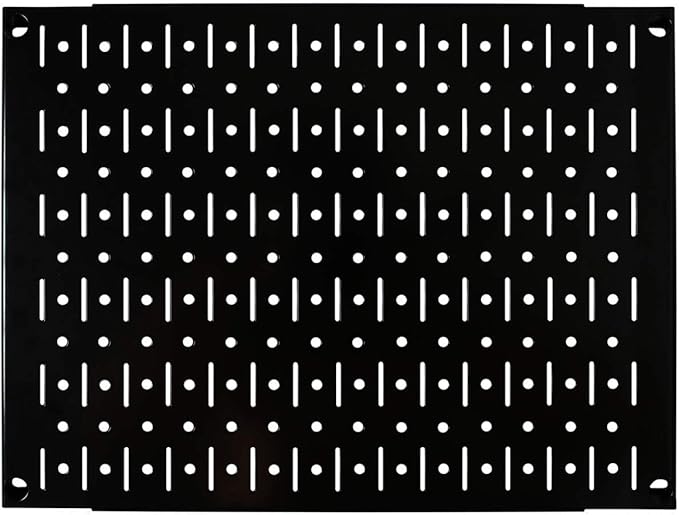 Wall Control Pegboard Wall Organizer Tiles Modular Black Metal Pegboard Tiling Set - Four 12-Inch Tall x 16-Inch Wide Peg Boa