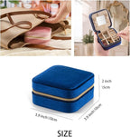 ZPROW Plush Velvet Travel Jewelry Case, Travel Jewelry Organizer, Jewelry Travel Case, Travel Jewelry Box, Small Jewelry Case
