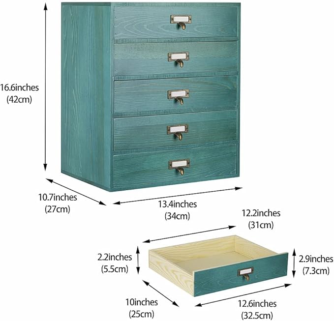 Large Wooden Drawers Rustic Desk Organizers and Accessories Wooden Storage Dox with Drawer Paper Storage Drawers Wood File Or